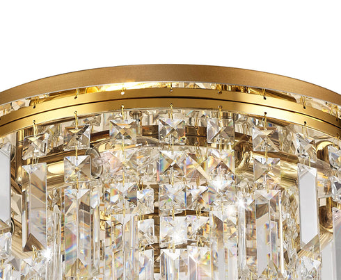 Zula Round Flush Chandelier 5 Light